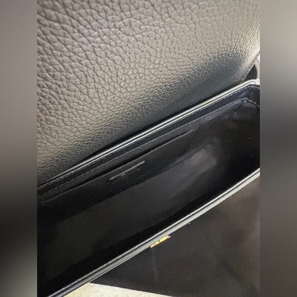 Versace Virtus Black Leather Shoulder Crossbody Bag NWT - Picture 6 of 12